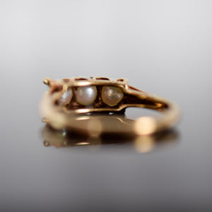 antique gold pearl ring for sale, folklor  