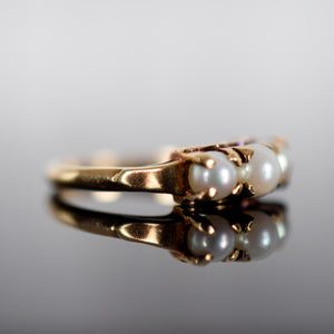antique gold pearl ring for sale, folklor  