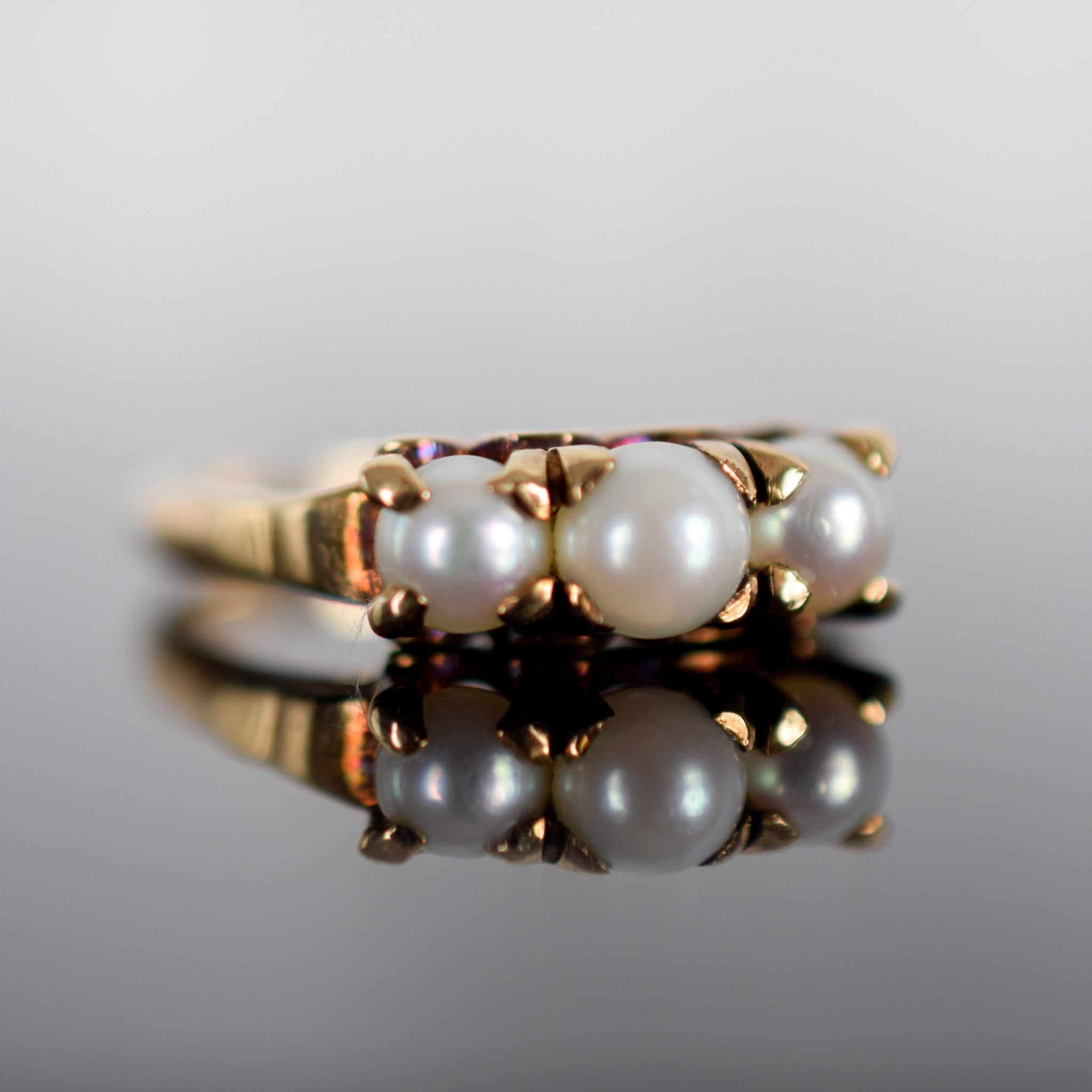 antique gold pearl ring for sale, folklor  