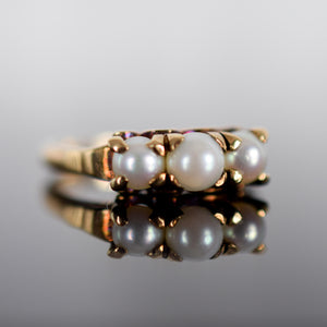 antique gold pearl ring for sale, folklor  