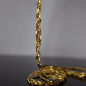 Vintage braided herringbone chain for sale, folklor 