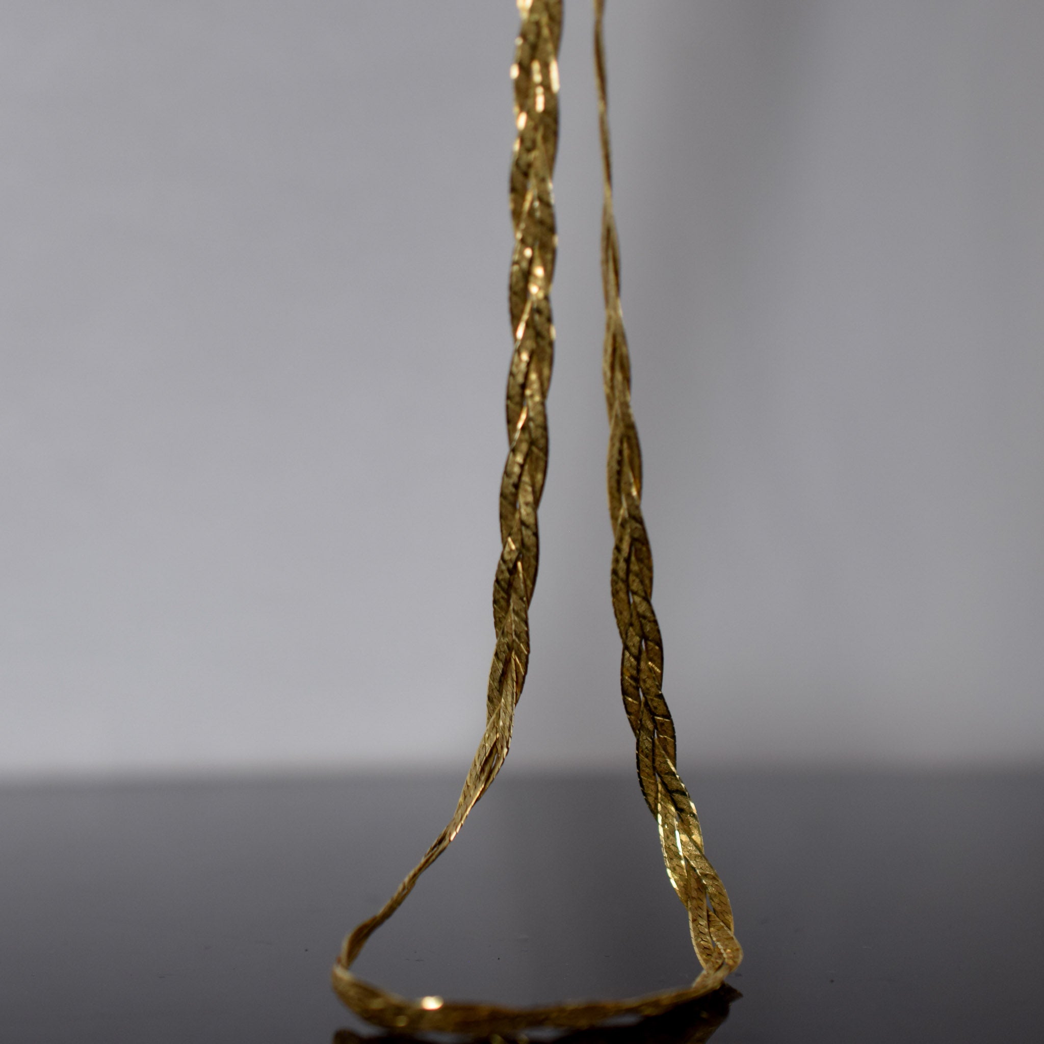 Vintage braided herringbone chain for sale, folklor 