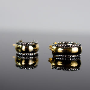 Vintage gold hoop earrings for sale, folklor 