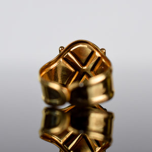 vintage 18k cameo ring, folklor