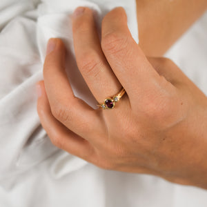 pink tourmaline engagement ring, folklor 