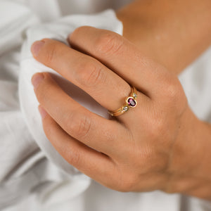 pink tourmaline engagement ring, folklor 