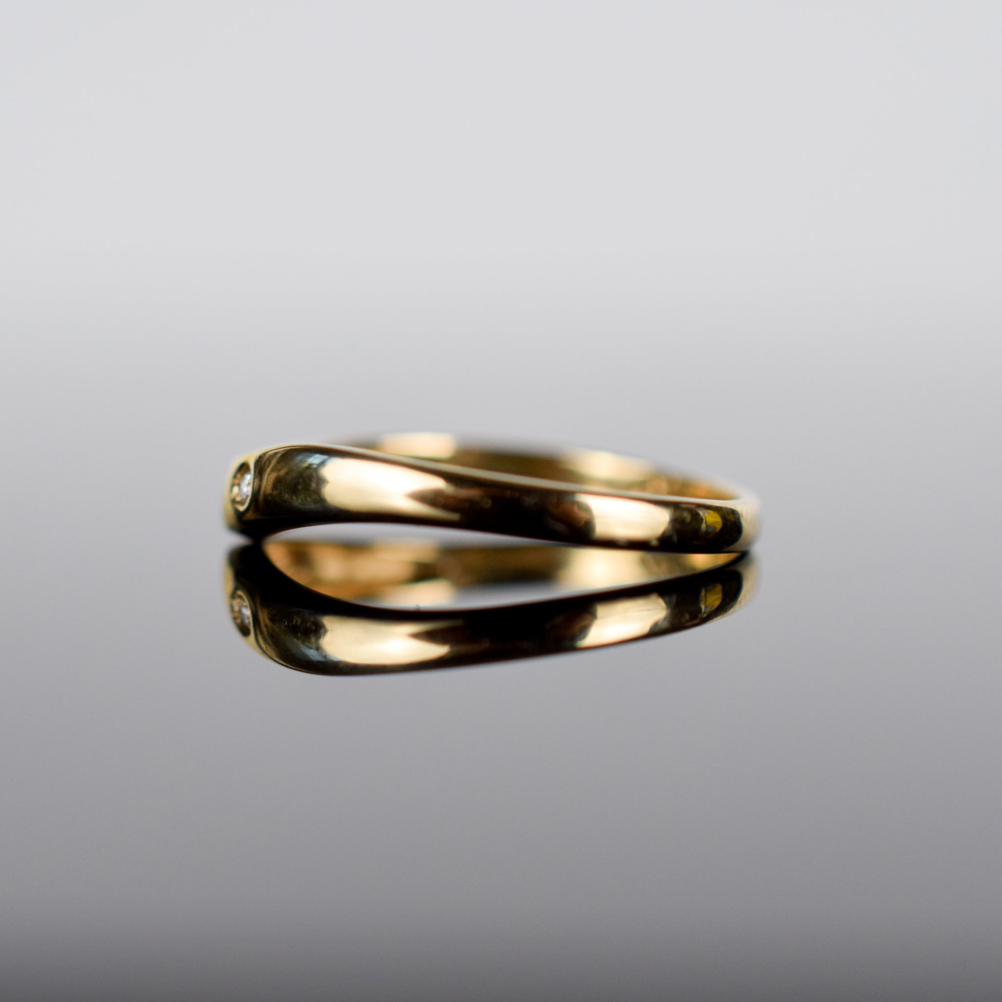 Flush set wedding band, folklor 