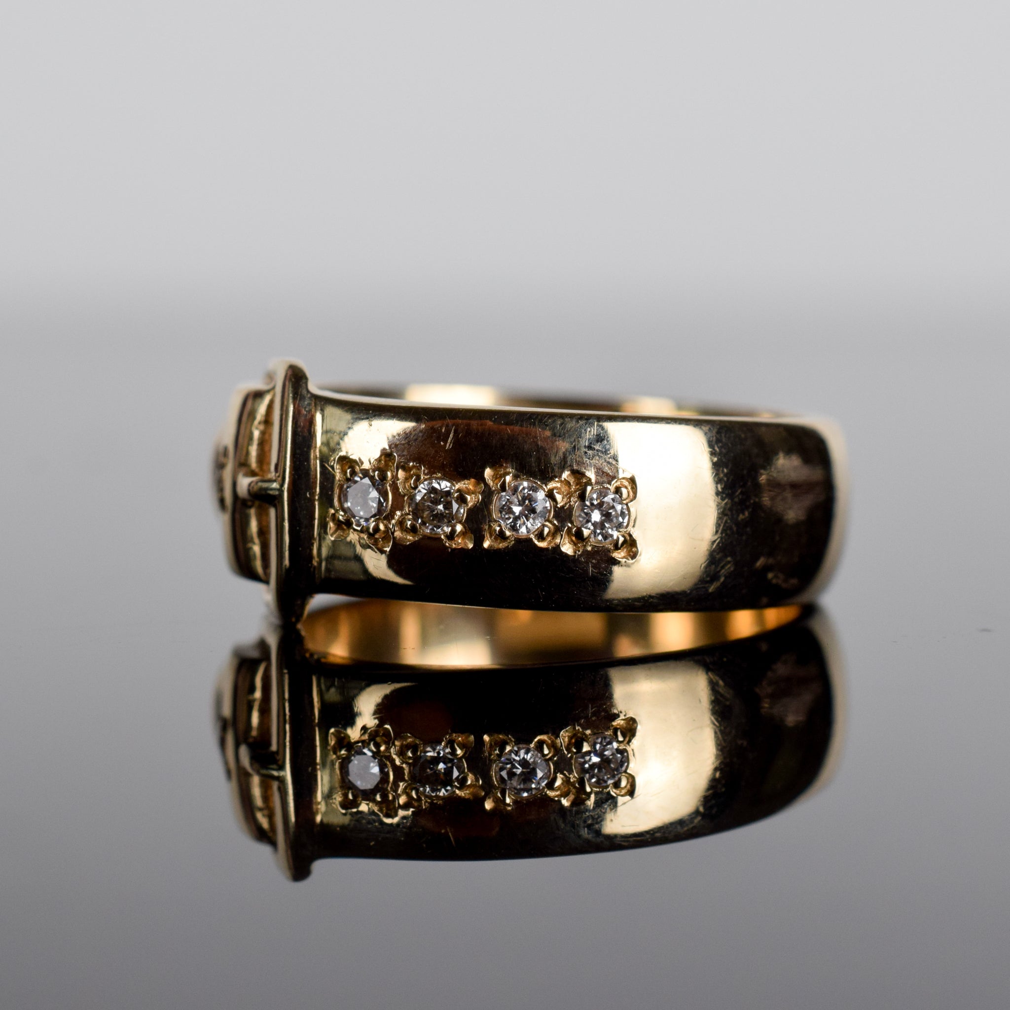 Vintage buckle ring, folkor