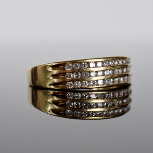 vintage diamond wedding band, folklor