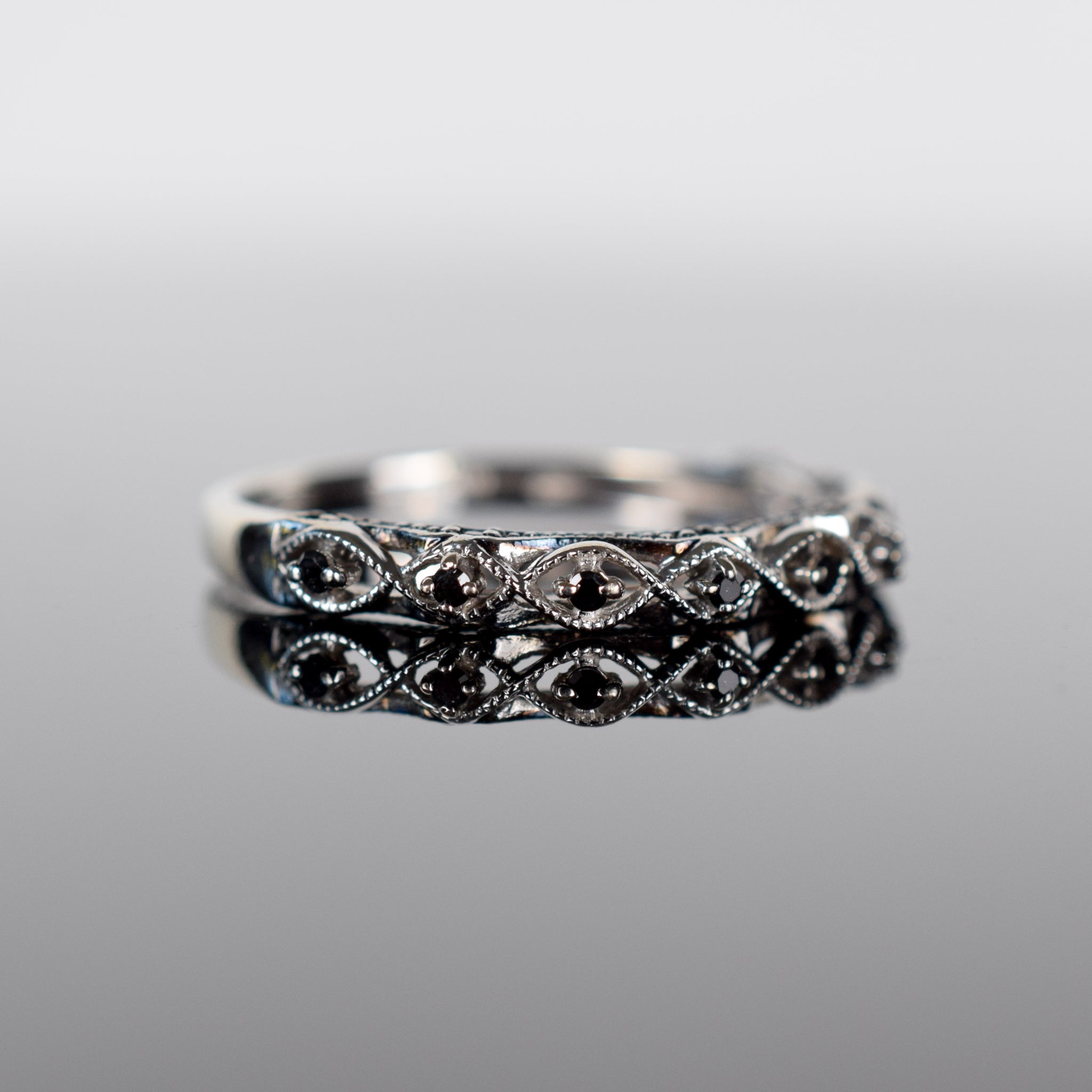 Vintage black diamond ring, folklor