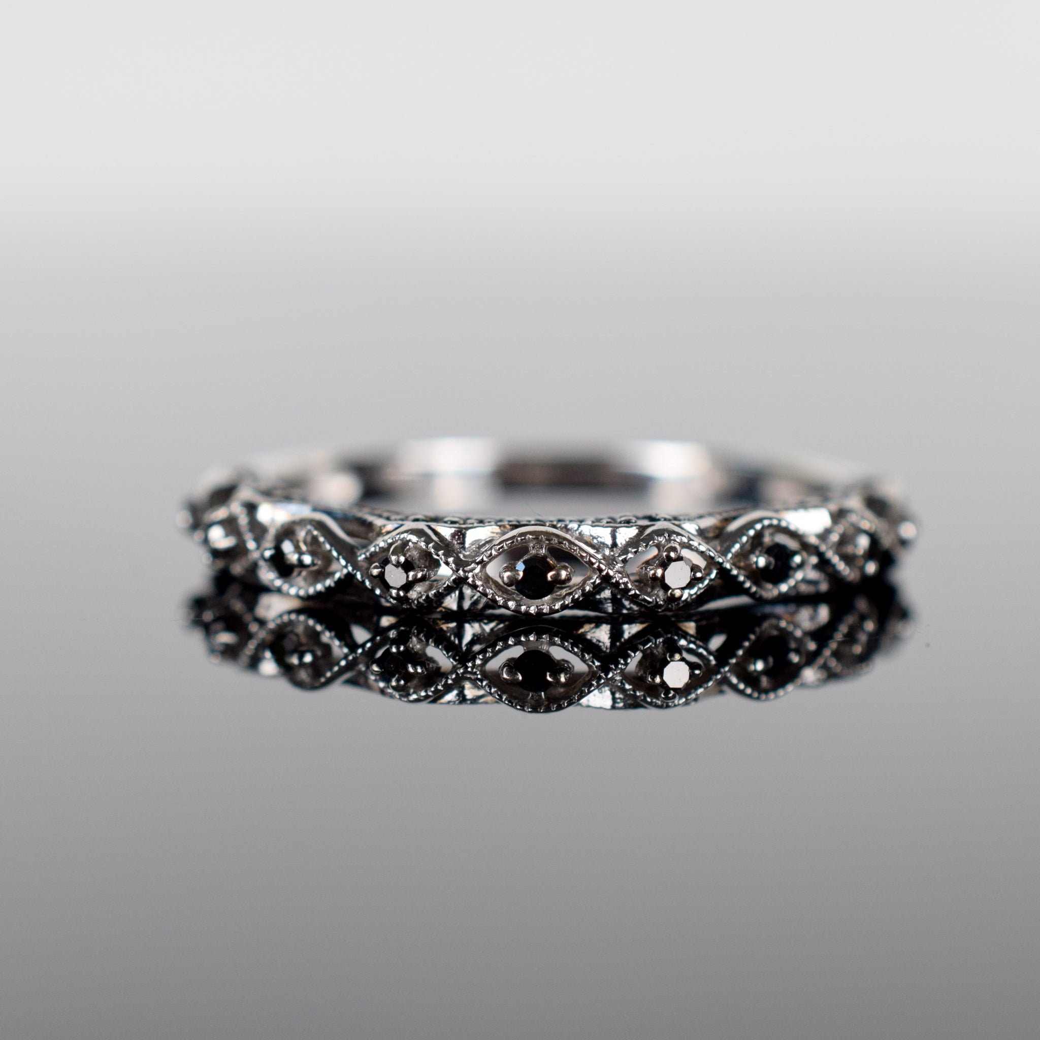 Vintage black diamond ring, folklor