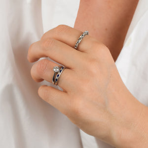 Vintage Birks Sapphire and Diamond Ring