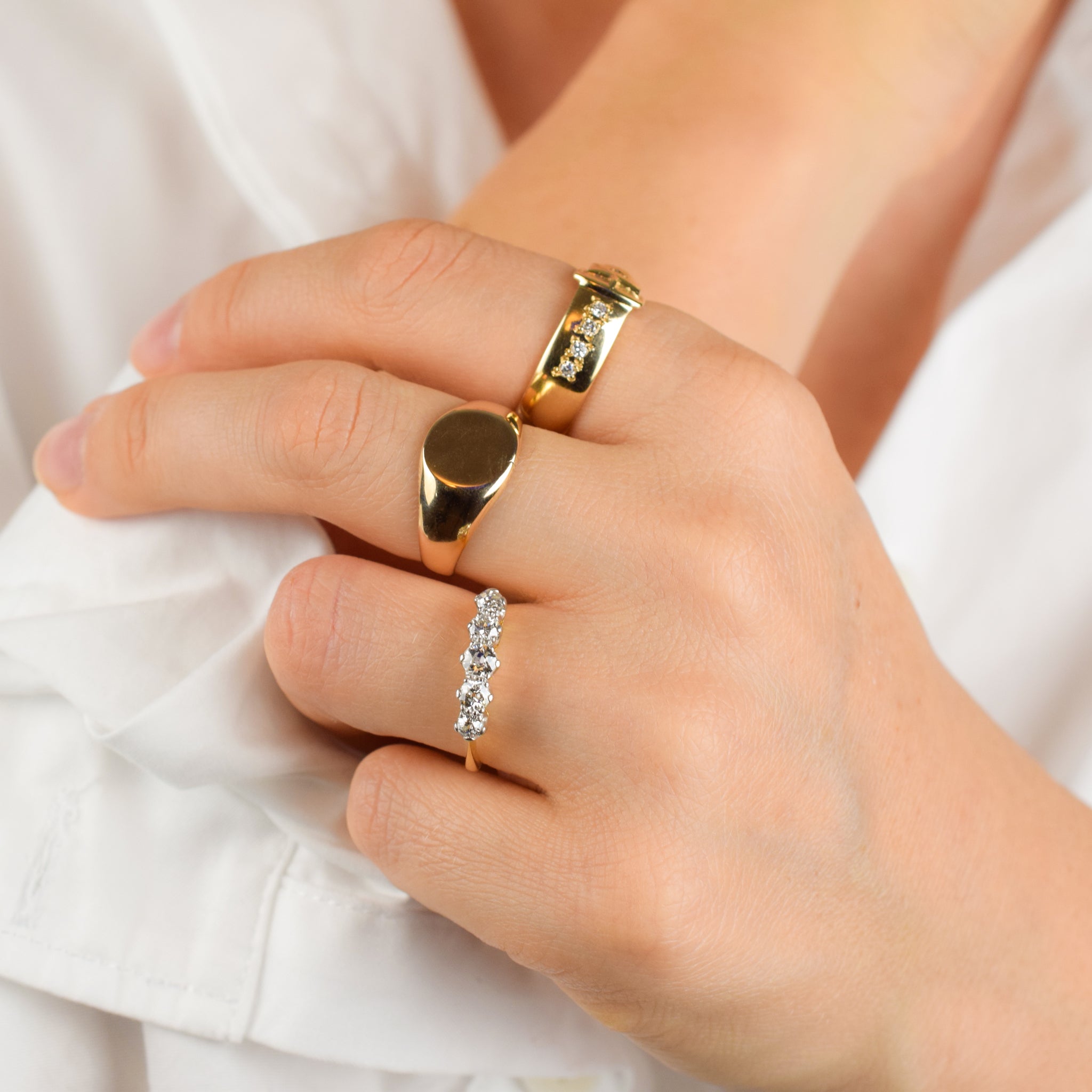 vintage signet ring, folklor