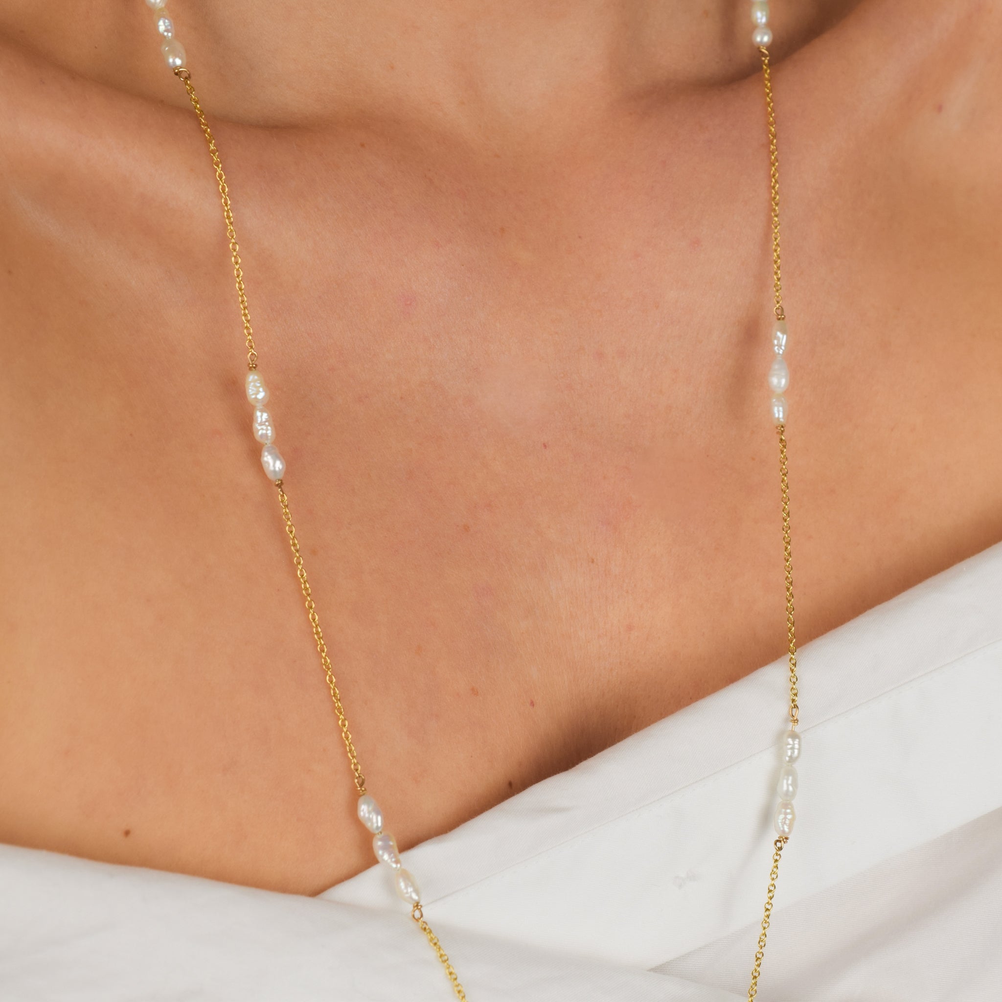 Beautiful Baroque Pearl Necklace (30")