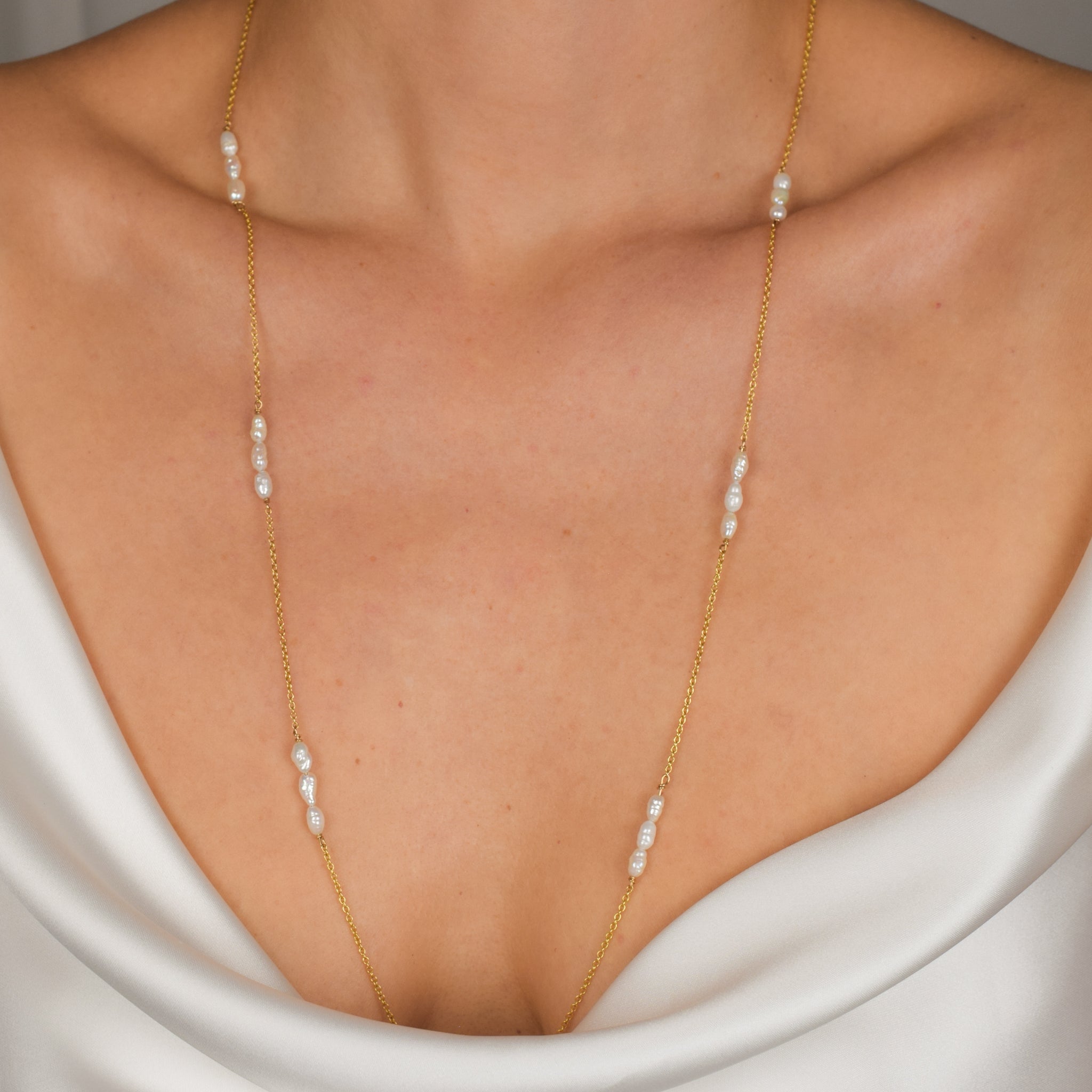 Beautiful Baroque Pearl Necklace (30")