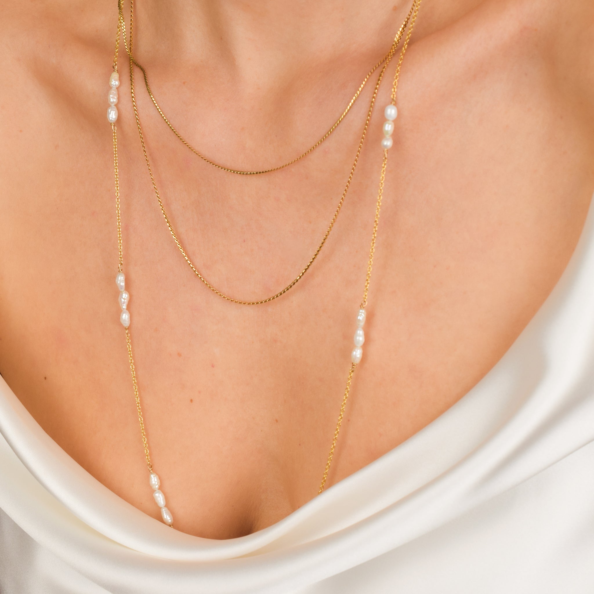 Beautiful Baroque Pearl Necklace (30")