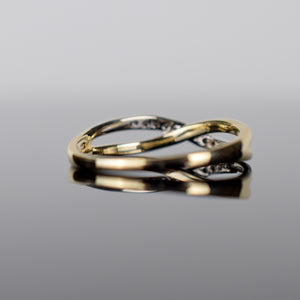 yellow gold diamond wedding band, folklor