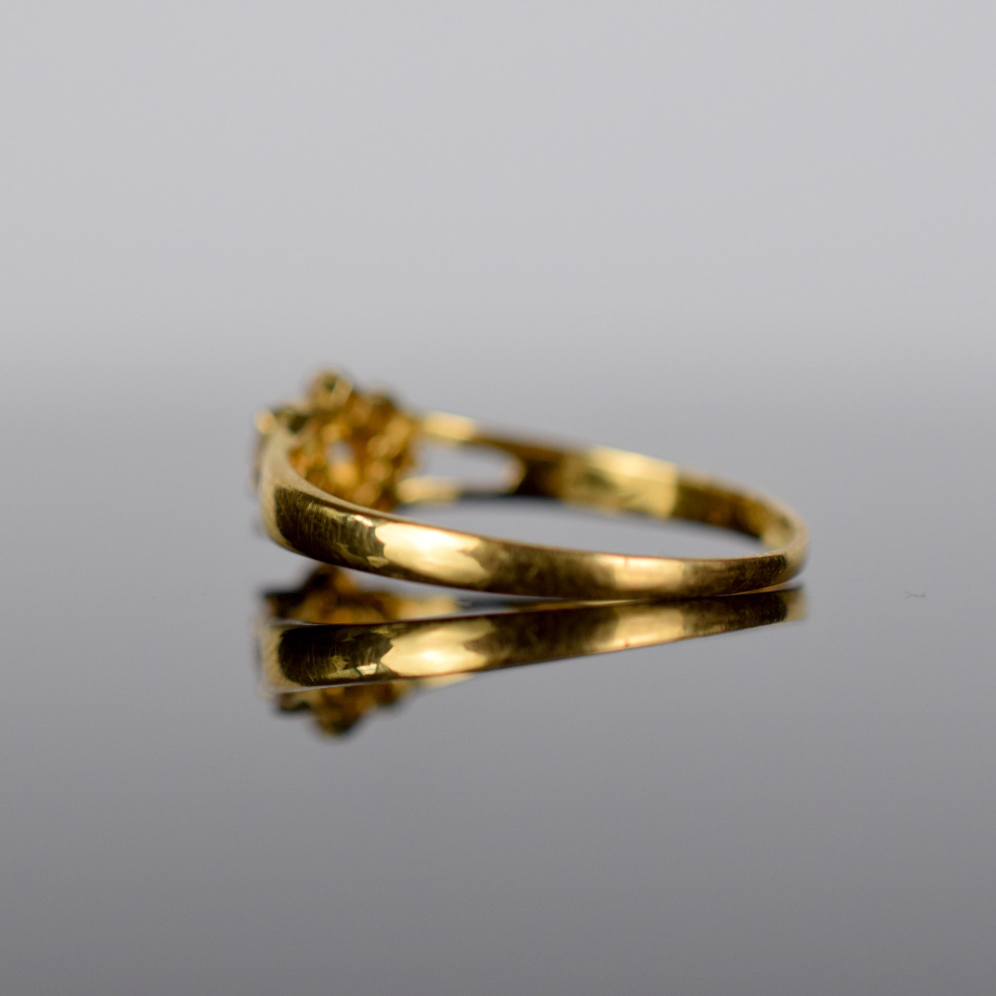 vintage yellow diamond daisy ring, folklor