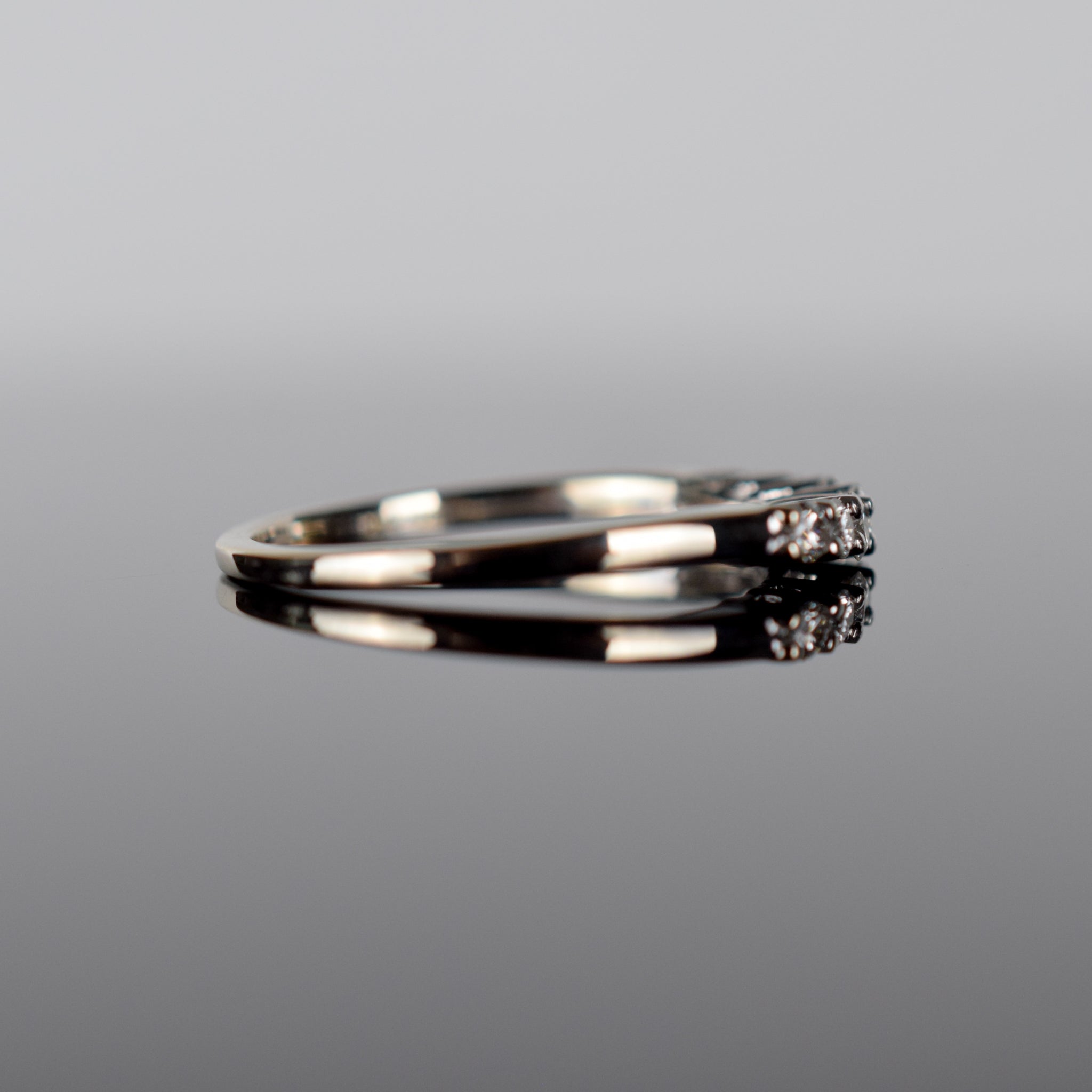 white gold diamond nesting ring, folklor