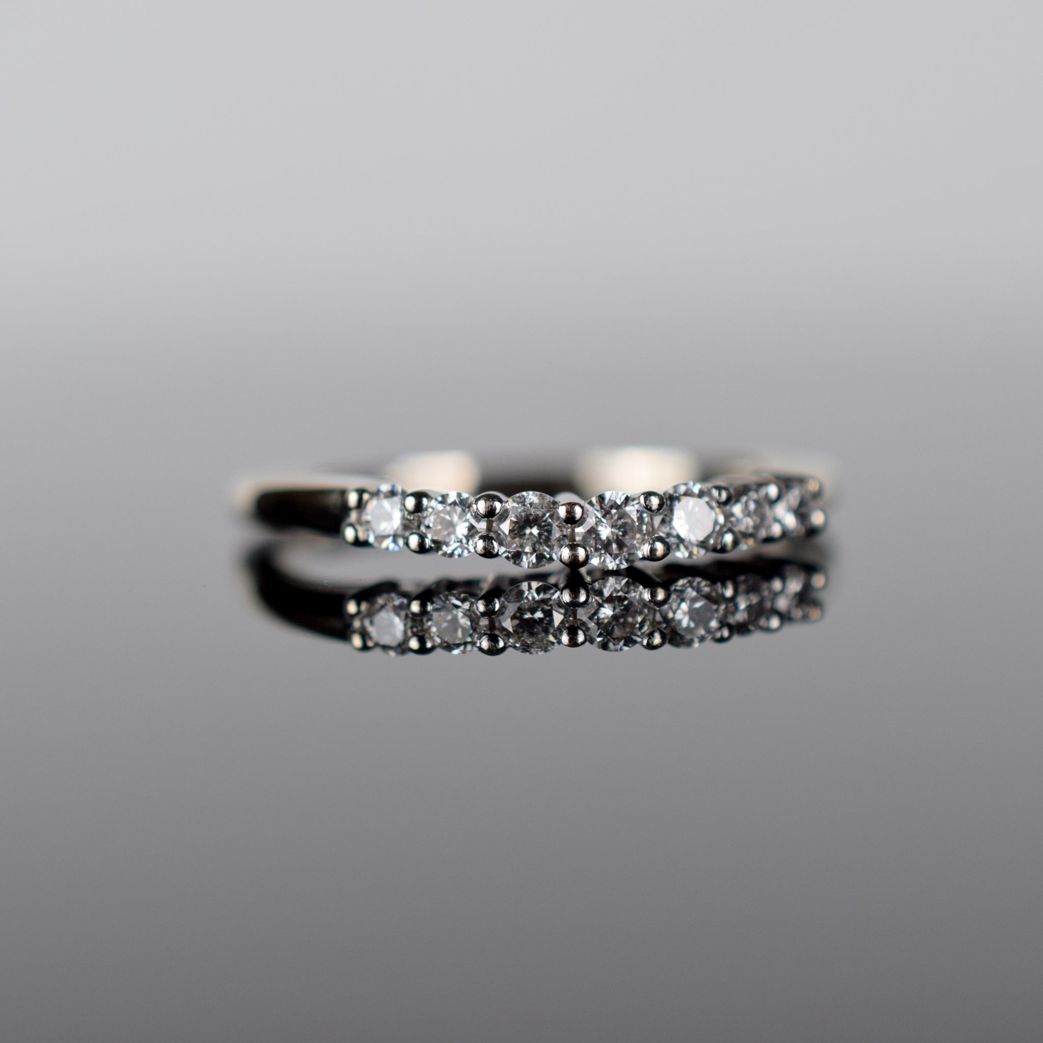 white gold diamond nesting ring, folklor
