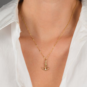 The Golden Anchor Pendant (10k)
