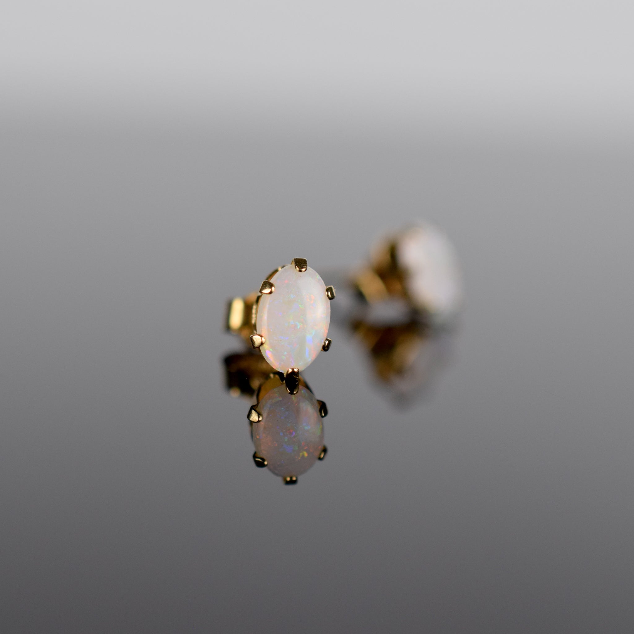 Opal stud earrings, folklor