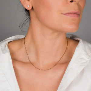 vintage box chain necklace, folklor