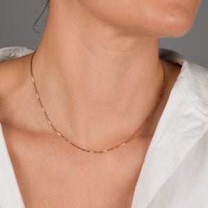 vintage box chain necklace, folklor