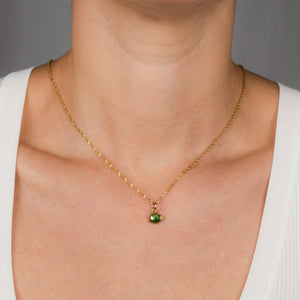 Green Enamel Fish Pendant (18k)