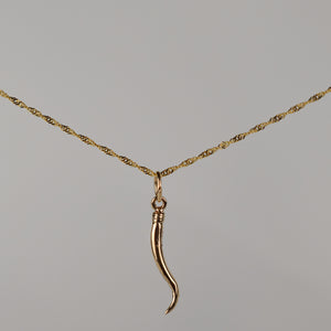 vintage cornicello pendant, folklor