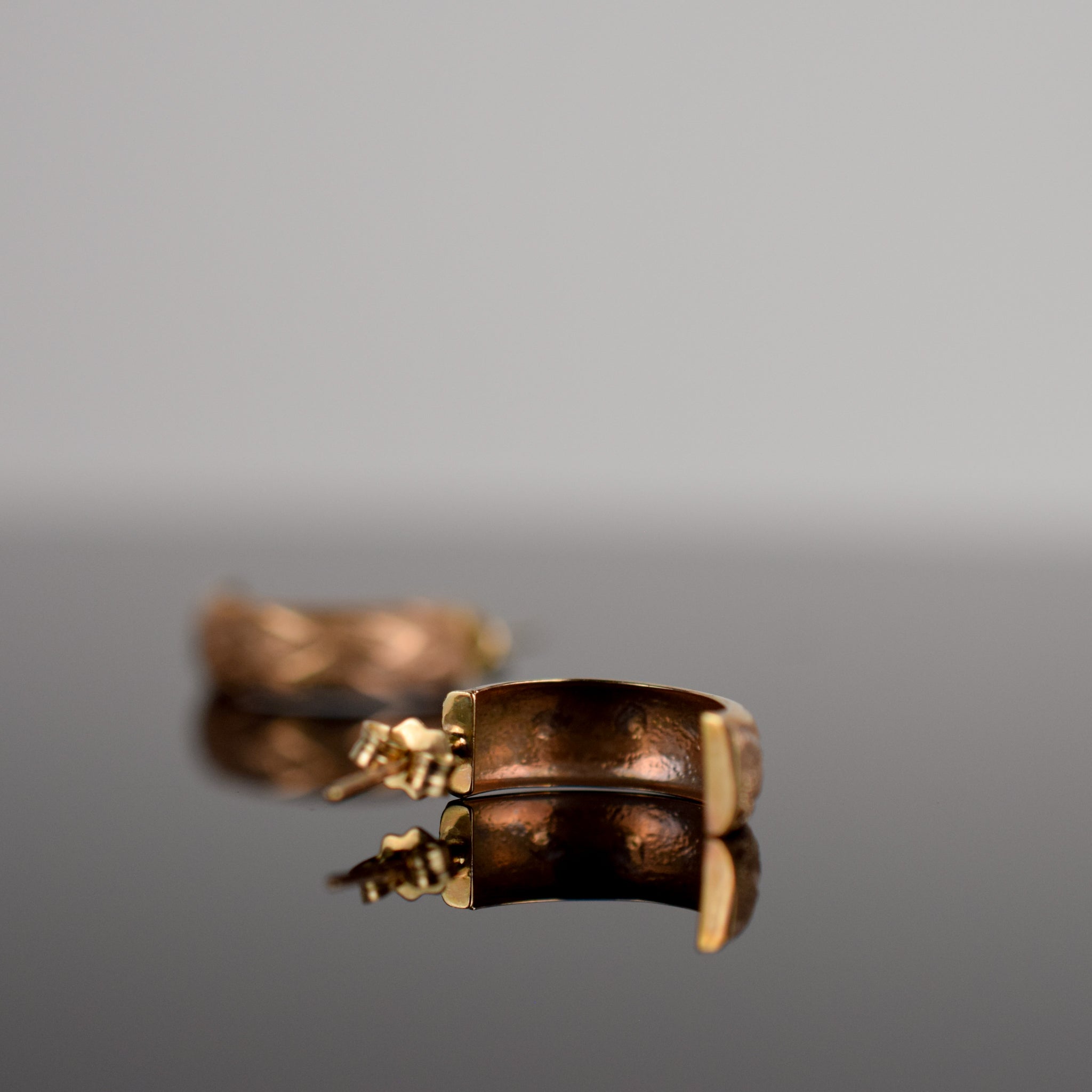 Rose Gold Half Hoops