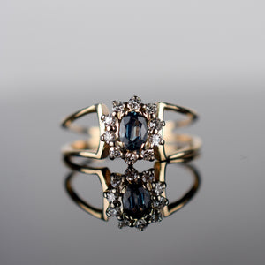 vintage Sapphire and Diamond ring, folklor 