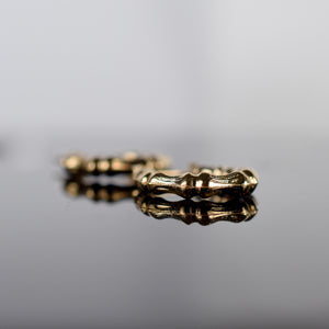 vintage bamboo gold hoops, folklor