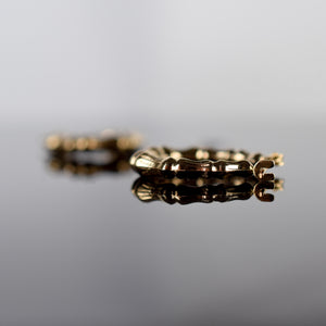 vintage bamboo gold hoops, folklor