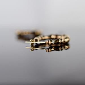 vintage bamboo gold hoops, folklor