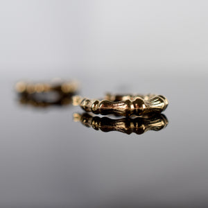 vintage bamboo gold hoops, folklor