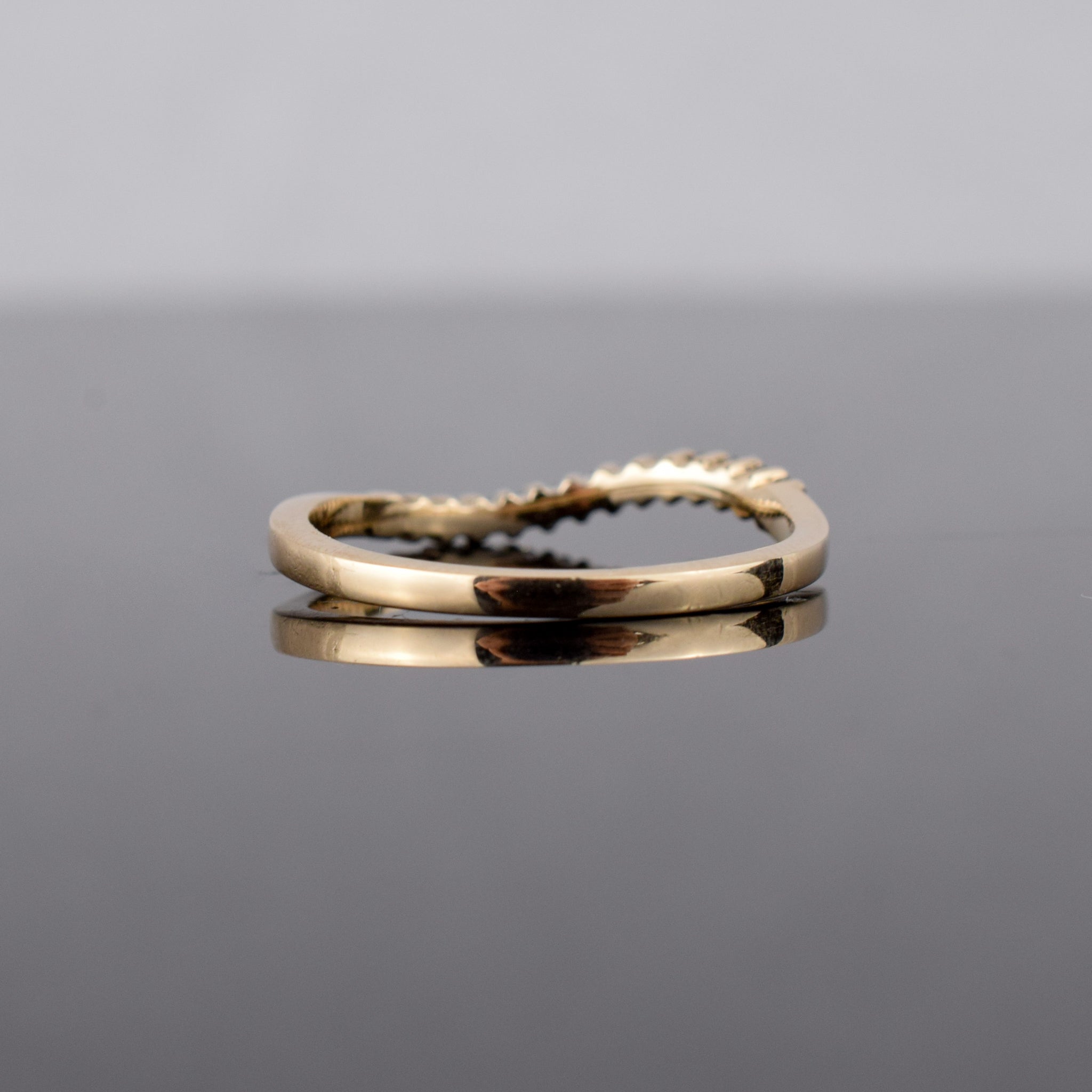vintage gold and diamond stacking ring, folklor