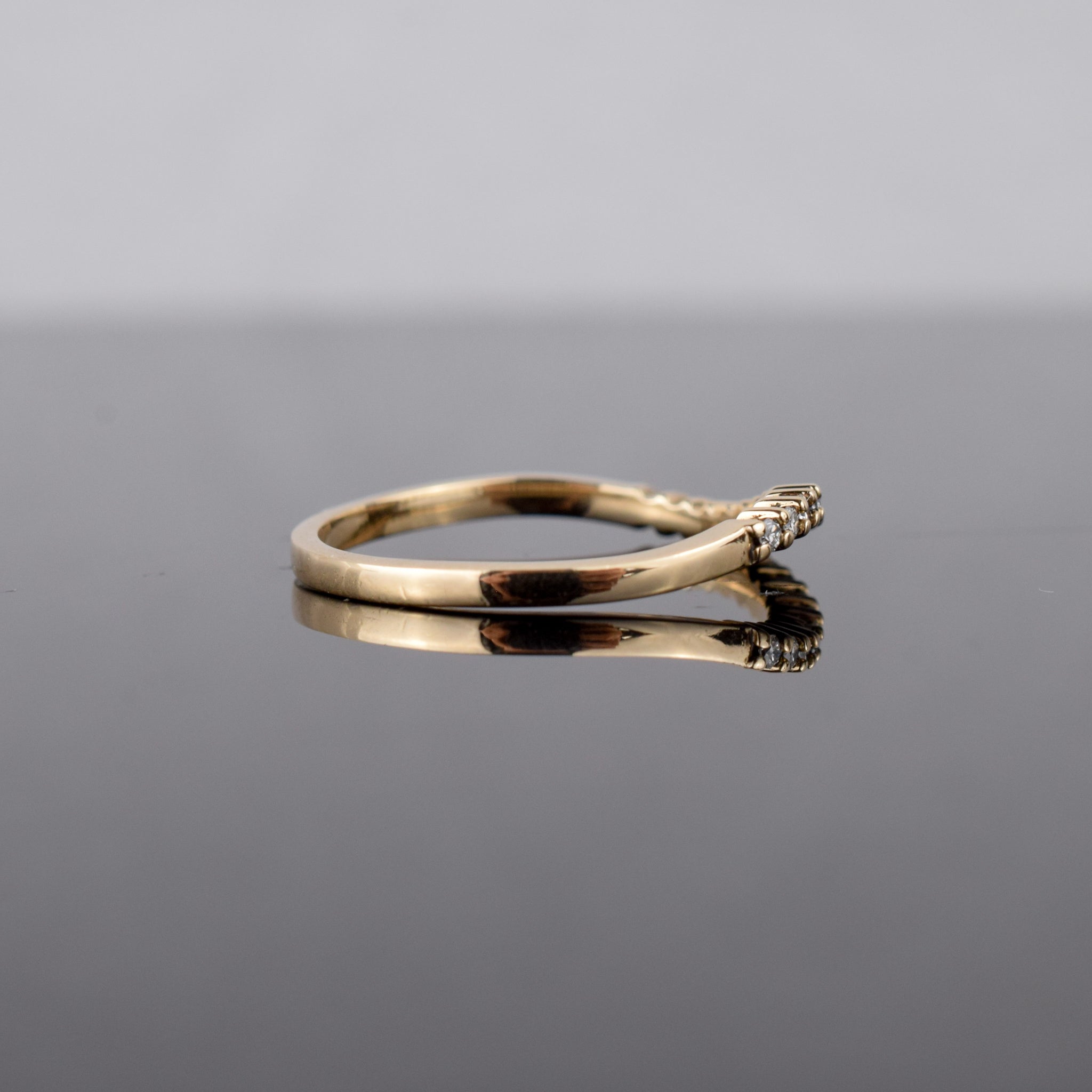 vintage gold and diamond stacking ring, folklor