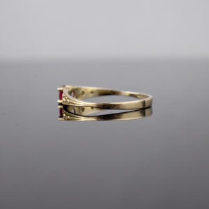 Dainty ruby stacking ring, folklor