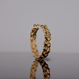 14k handcrafted hoop earrings, folklor