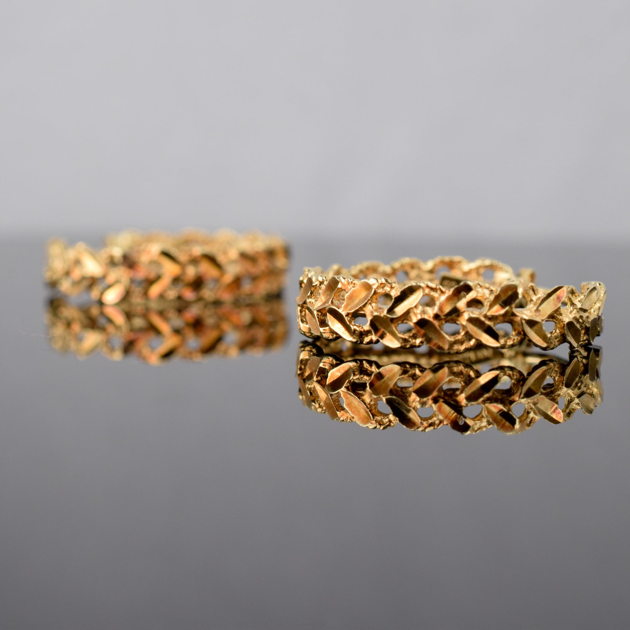 14k handcrafted hoop earrings, folklor