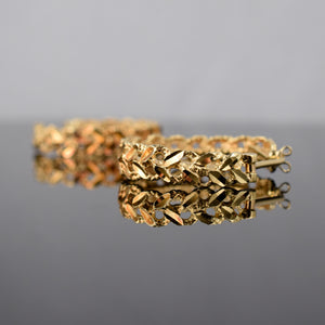 14k handcrafted hoop earrings, folklor