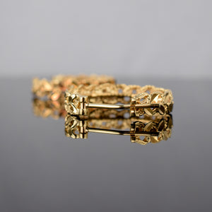 14k handcrafted hoop earrings, folklor
