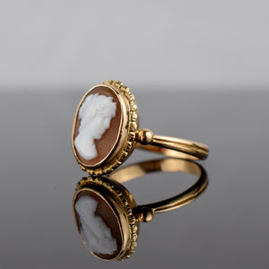 vintage cameo ring, folklor