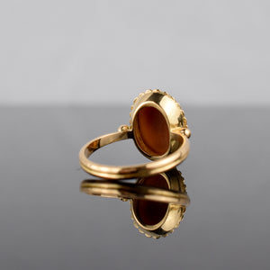 vintage cameo ring, folklor