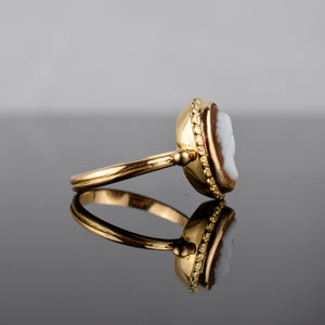 vintage cameo ring, folklor