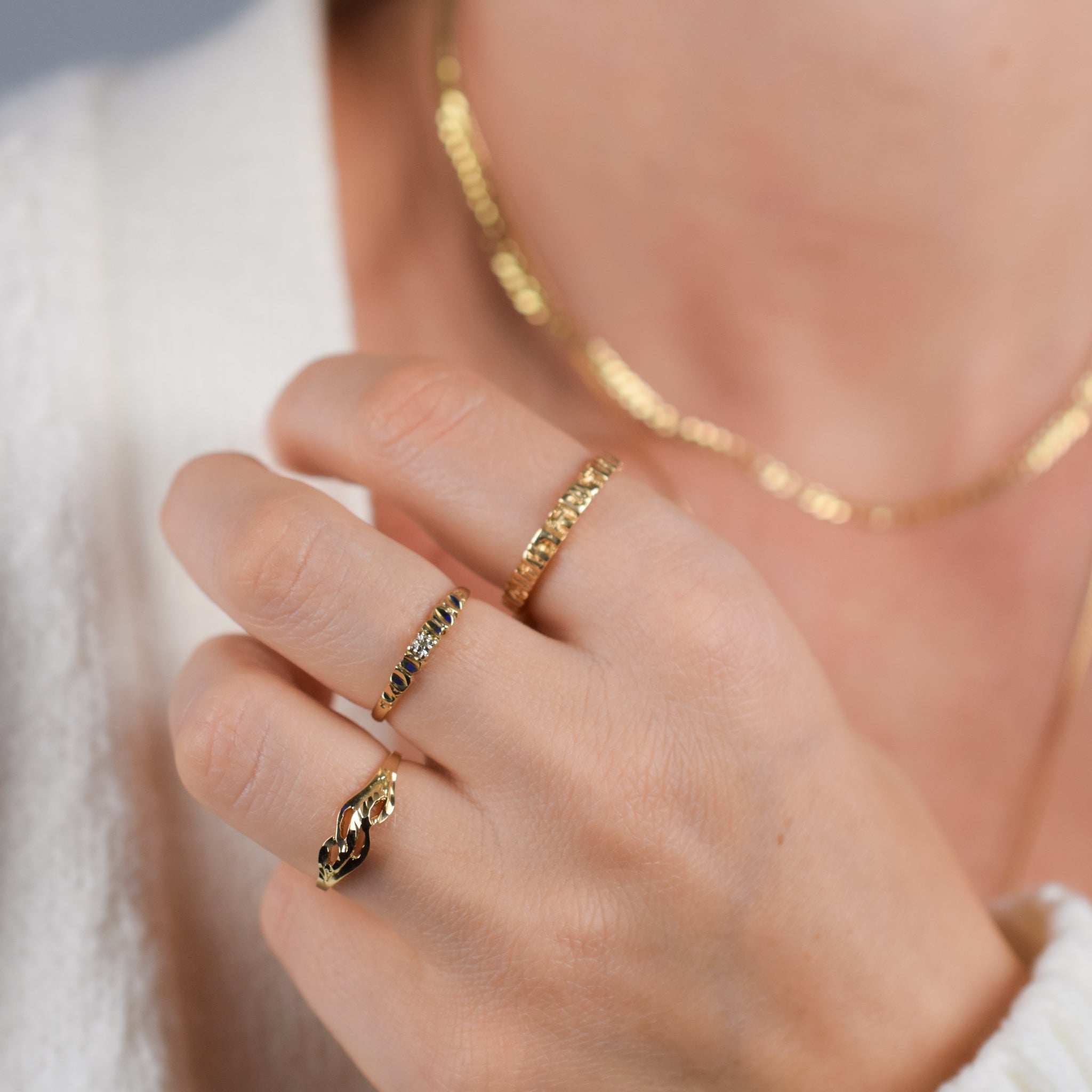 Diamond Cut Stacking Band