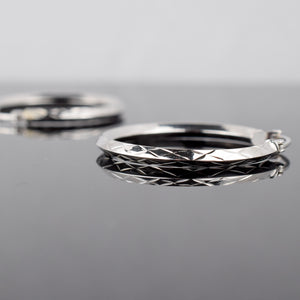 14k white gold hoops, folklor