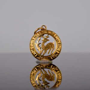handcrafted 22k gold pendant, folklor