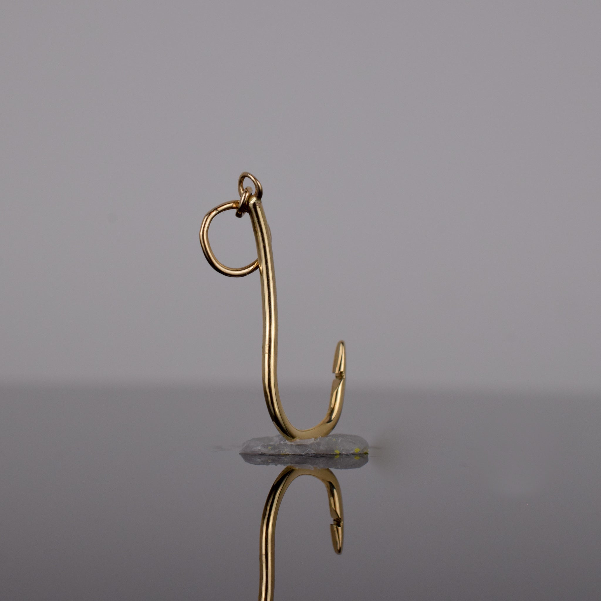 Golden Fish Hook Pendant